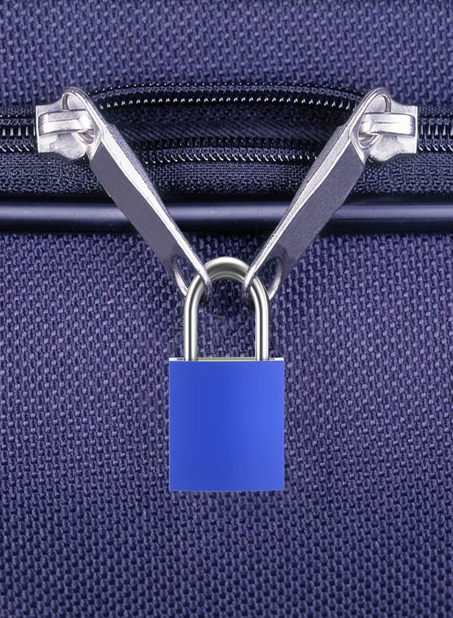 PUTHAK Pack of 4 Luggage Locks with Key Suitcase Locks Outdoor Travel Small Padlocks Coloured Metal Luggage Locks Backpack Lock for Locker Laptop Bag Suitcase (4 Colours) - Image 3